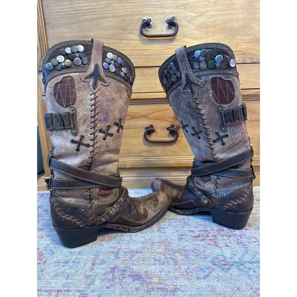 Double D Ranch X Lane Frontier Trapper Boot 7.5 - Picture 7 of 13